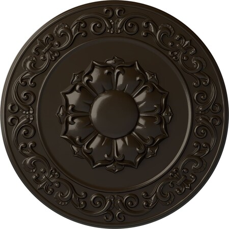 Ekena Millwork Sydney Ceiling Medallion (Fits Canopies up to 5 3/4"), Hand-Painted Stone Hearth, 27 3/4"OD x 2"P CM27SYSHF